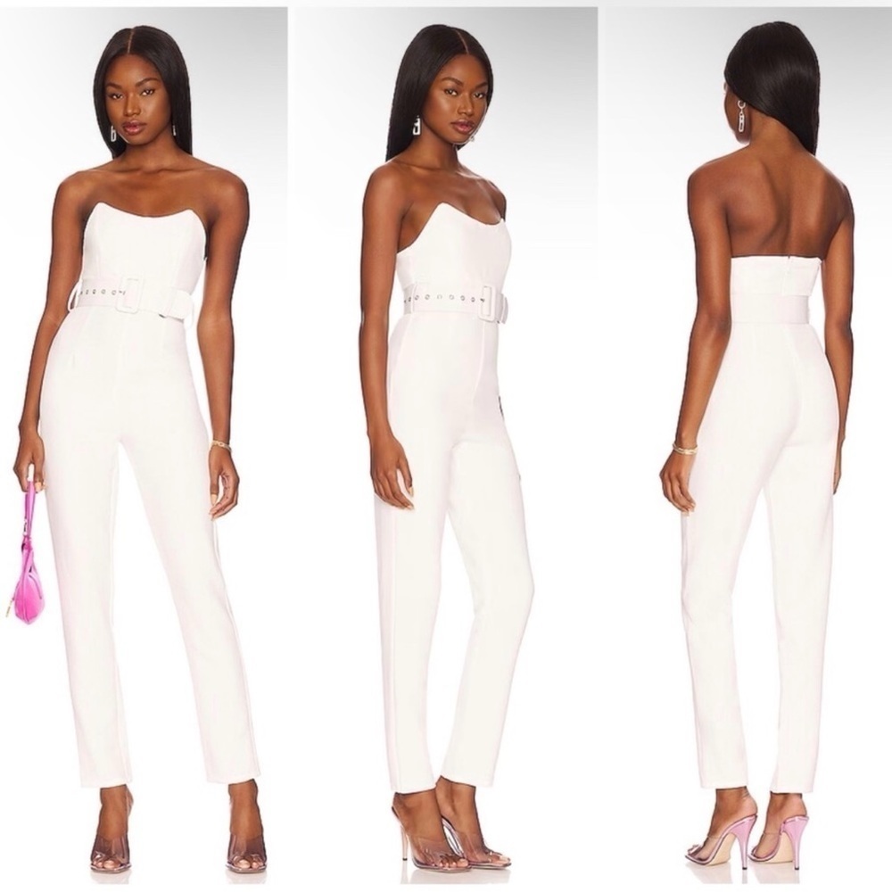Superdown Naomi Jumpsuit in White Size S
